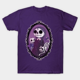 Spooky Portrait Cat Skeletons T-Shirt